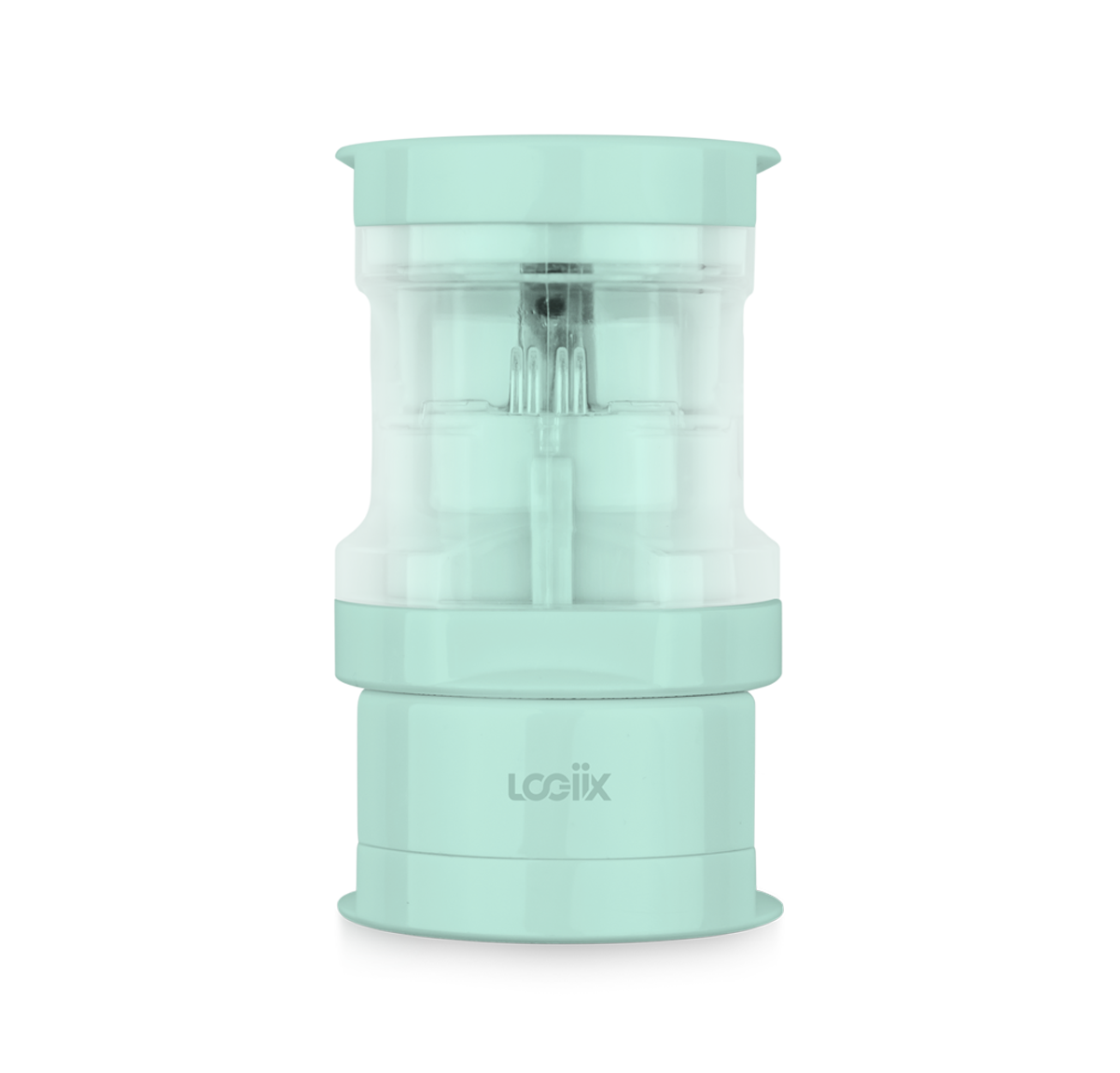 This is a Mint green travel adapter. This universal travel adapter features 3 individual power adapters for the US/Australia, Europe and Asia. This universal adapter clip together for easy transportation when traveling.