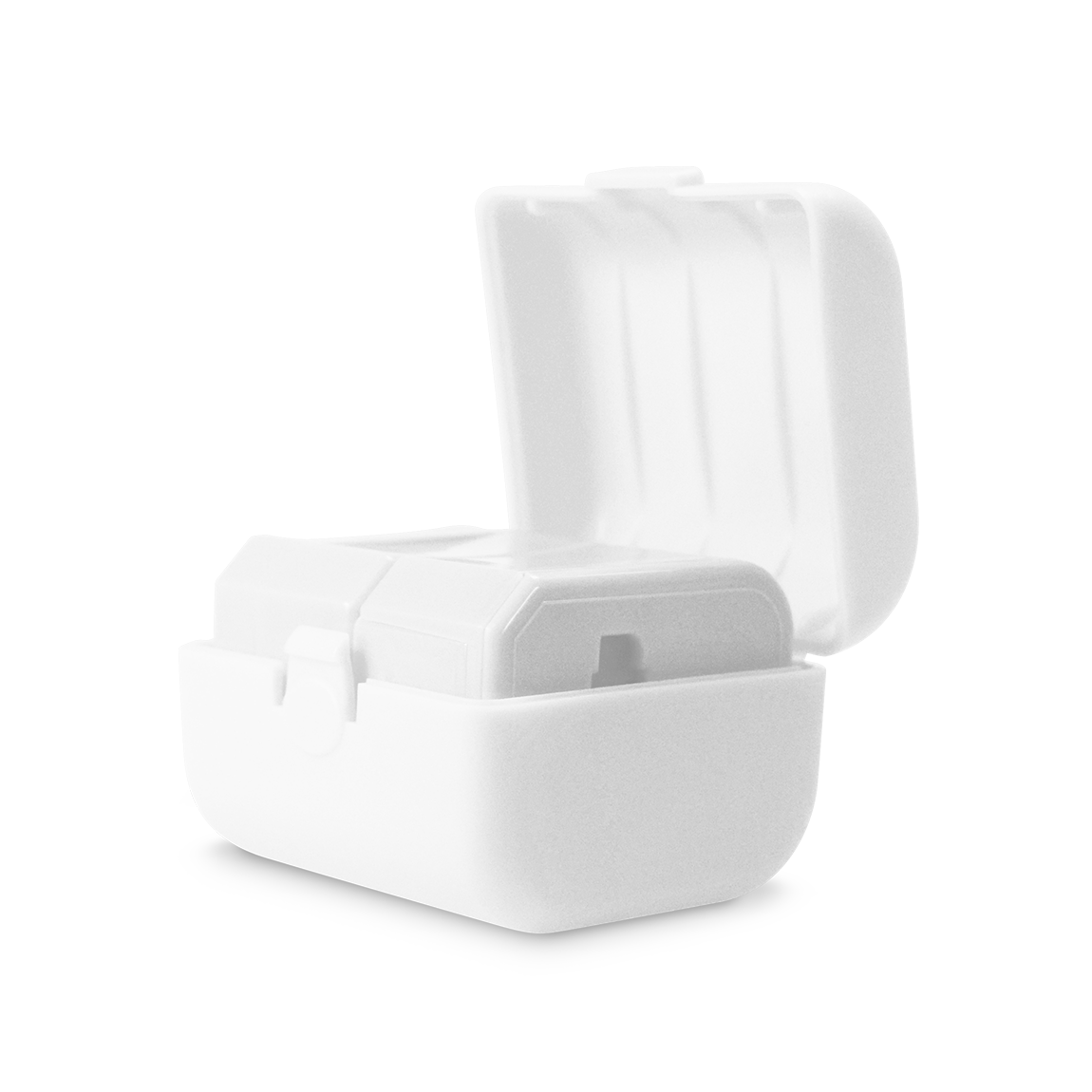 Three pieces of the universal travel adapter. This travel plug adapter is White. The World Traveler Travel Adapter is the perfect compact travel adapter to charge your tech on-the-go.
