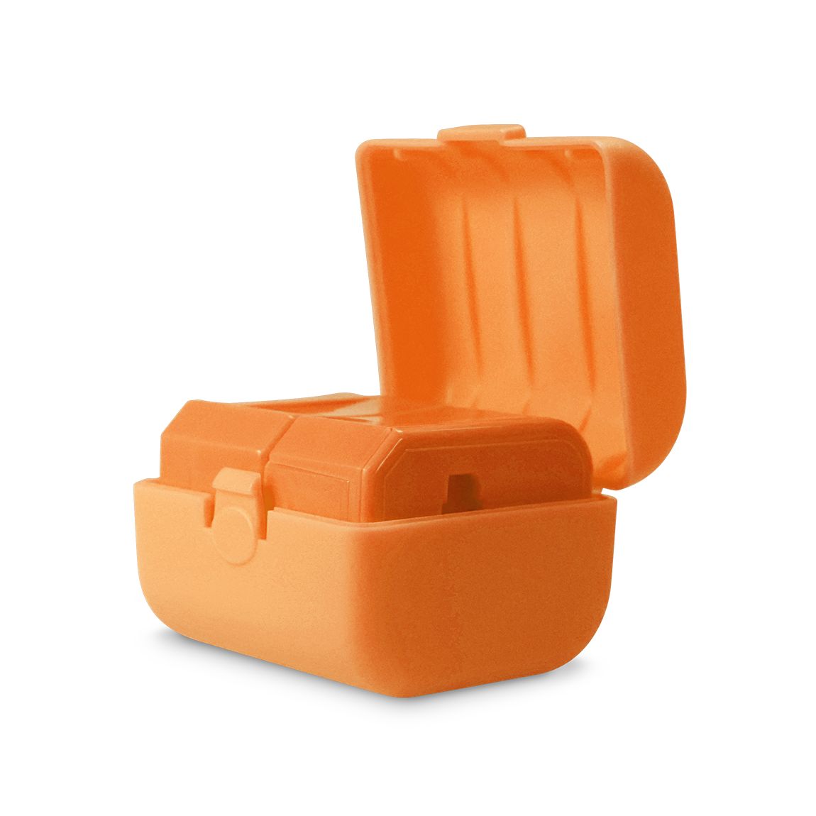 Three pieces of the universal travel adapter. This travel plug adapter is Orange. The World Traveler Travel Adapter is the perfect compact travel adapter to charge your tech on-the-go.