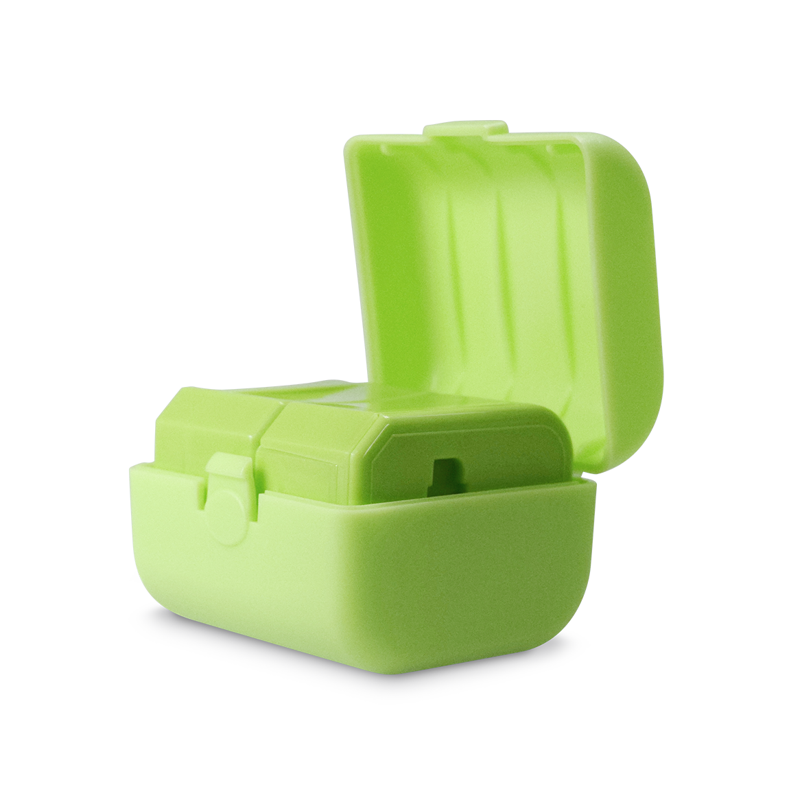 Three pieces of the universal travel adapter. This travel plug adapter is Green. The World Traveler Travel Adapter is the perfect compact travel adapter to charge your tech on-the-go.