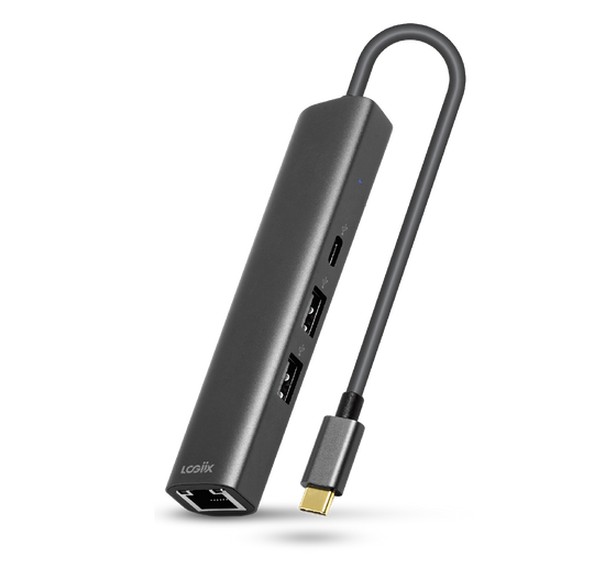 USB Type-C to Multiport Ethernet Slim Hub