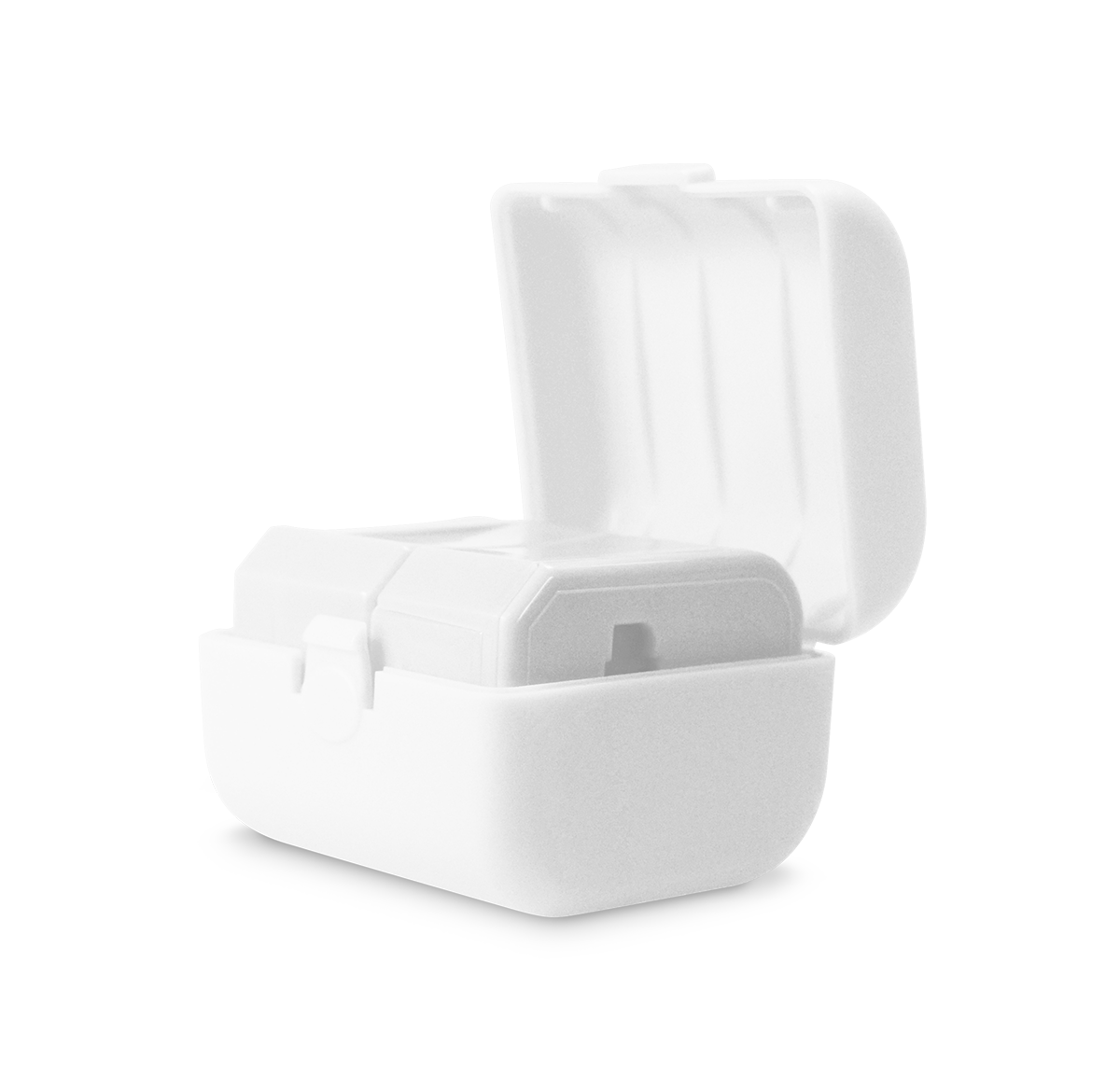 Three pieces of the universal travel adapter. This travel plug adapter is White. The World Traveler Travel Adapter is the perfect compact travel adapter to charge your tech on-the-go.