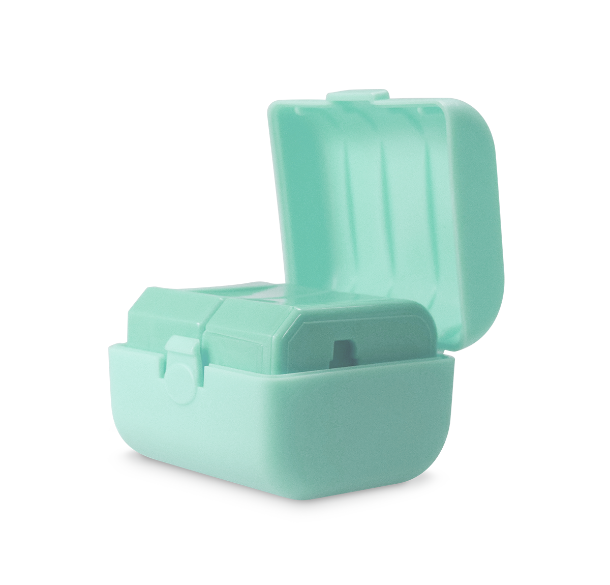 Three pieces of the universal travel adapter. This travel plug adapter is Mint. The World Traveler Travel Adapter is the perfect compact travel adapter to charge your tech on-the-go.