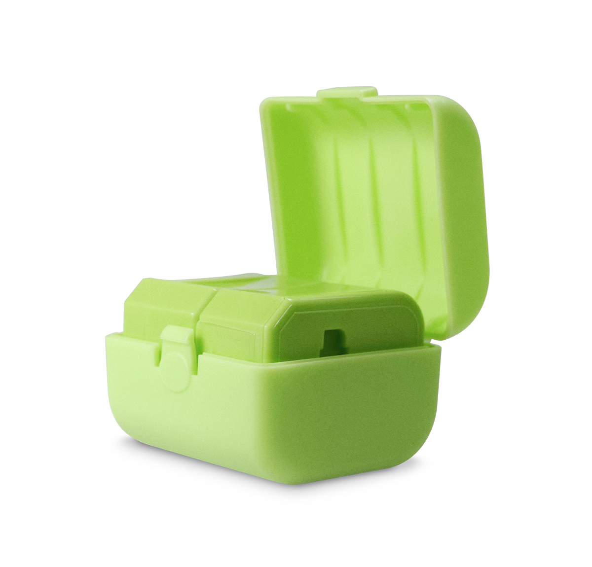 Three pieces of the universal travel adapter. This travel plug adapter is Green. The World Traveler Travel Adapter is the perfect compact travel adapter to charge your tech on-the-go.