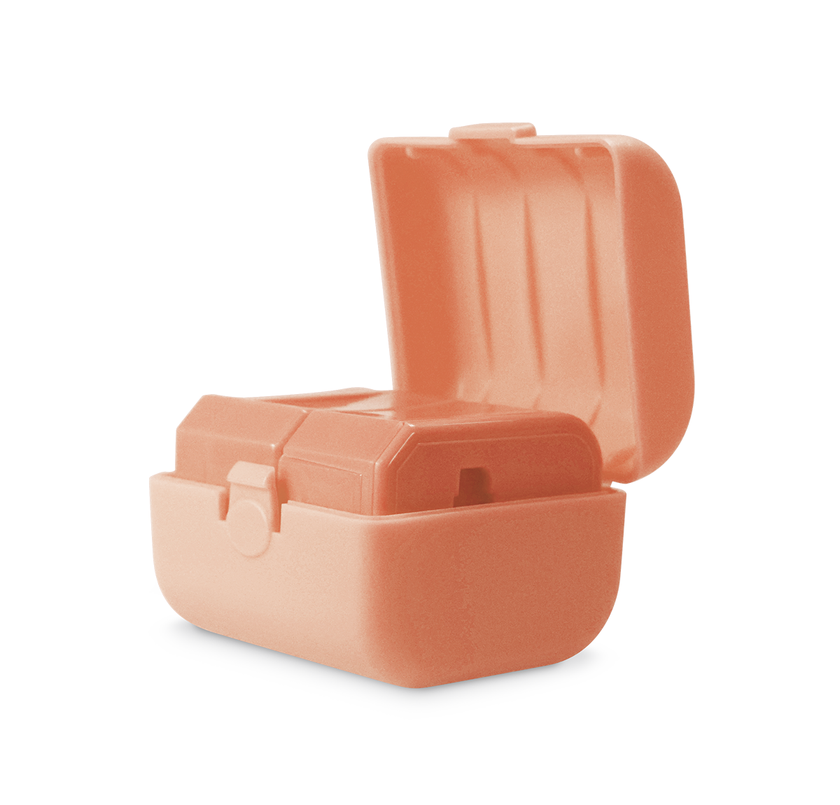 Three pieces of the universal travel adapter. This travel plug adapter is Coral. The World Traveler Travel Adapter is the perfect compact travel adapter to charge your tech on-the-go.